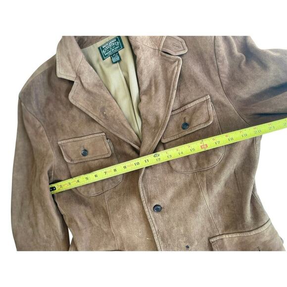 VTG 70’s RALPH LAUREN COUNTRY SUEDE JACKET CHESTNUT ILGWU LOGO MADE IN USA SZ M - Picture 7 of 16